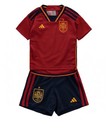 Maillot de foot Espagne Domicile enfant Monde 2022 Manches Courte (+ pantalon court)